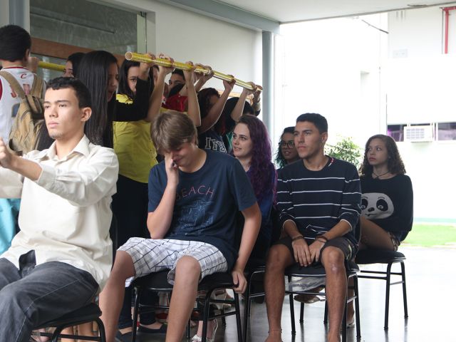 Evento no pátio do Campus Vitória discute a temática da Democracia e Cidadania