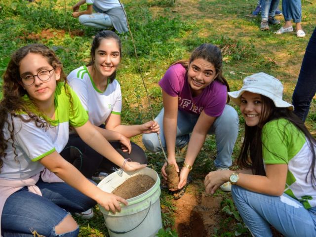 Rede de Educadores Ambientais do Ifes promove mutirão de plantio de árvores